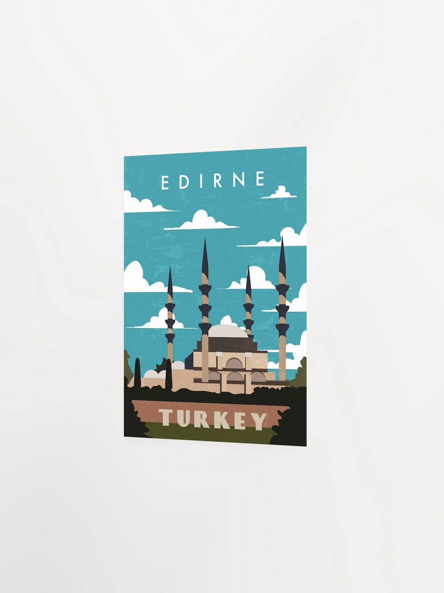 Edirne, Turkey — Retro travel minimalist poster, retro travel art, retro travel wall art, vector art product image (7)