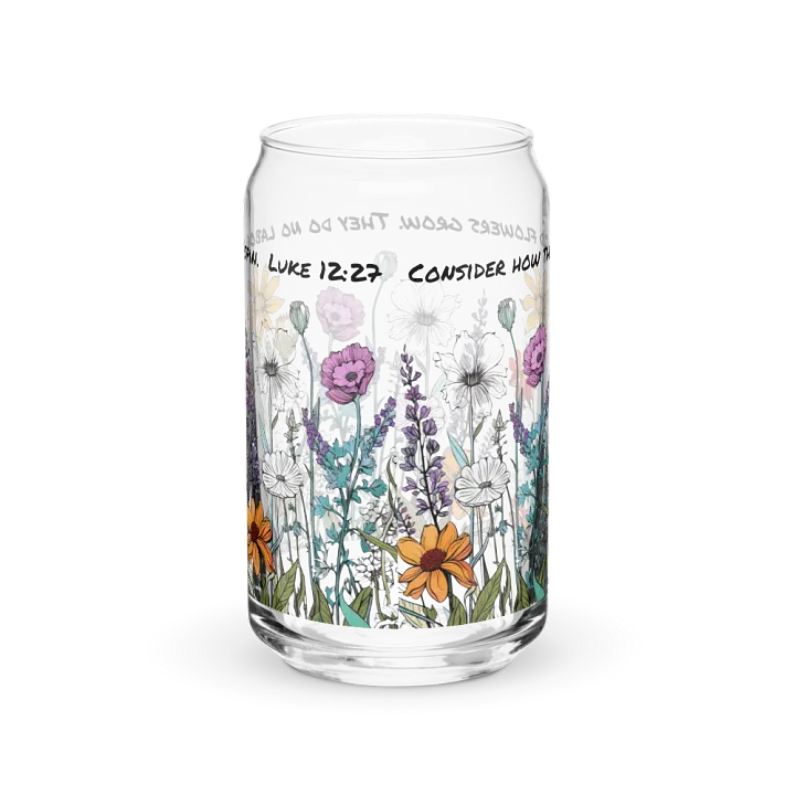 Wildflower Luke 12:27 Can-Shaped Glass Tumbler product image (6)