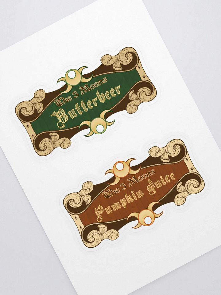 Butterbeer and Pumpkin Juice Sticker labels from The 3 Moons product image (1)