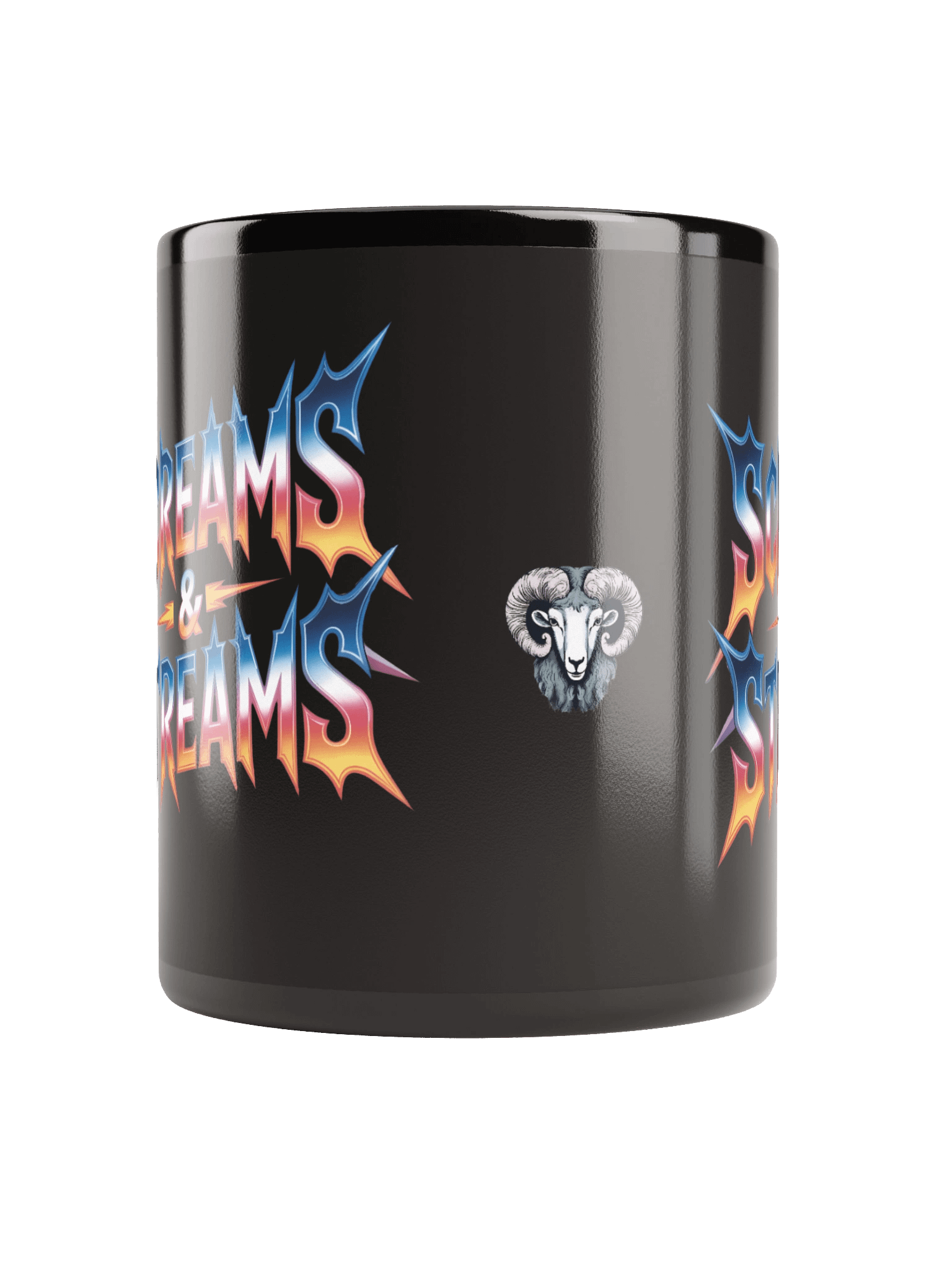 Electric Screams & Streams Black Glossy Mug product image (5)