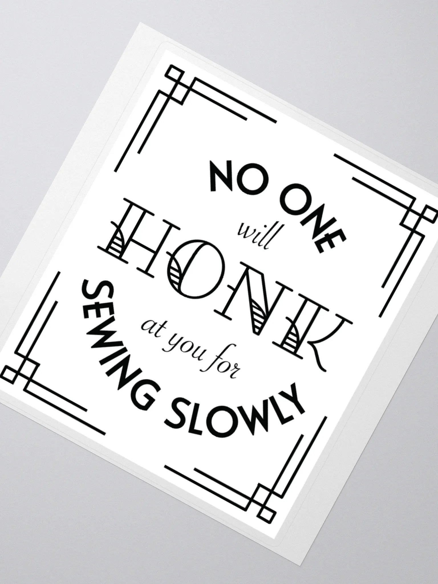 Sew Slowly Art Deco Sticker product image (2)