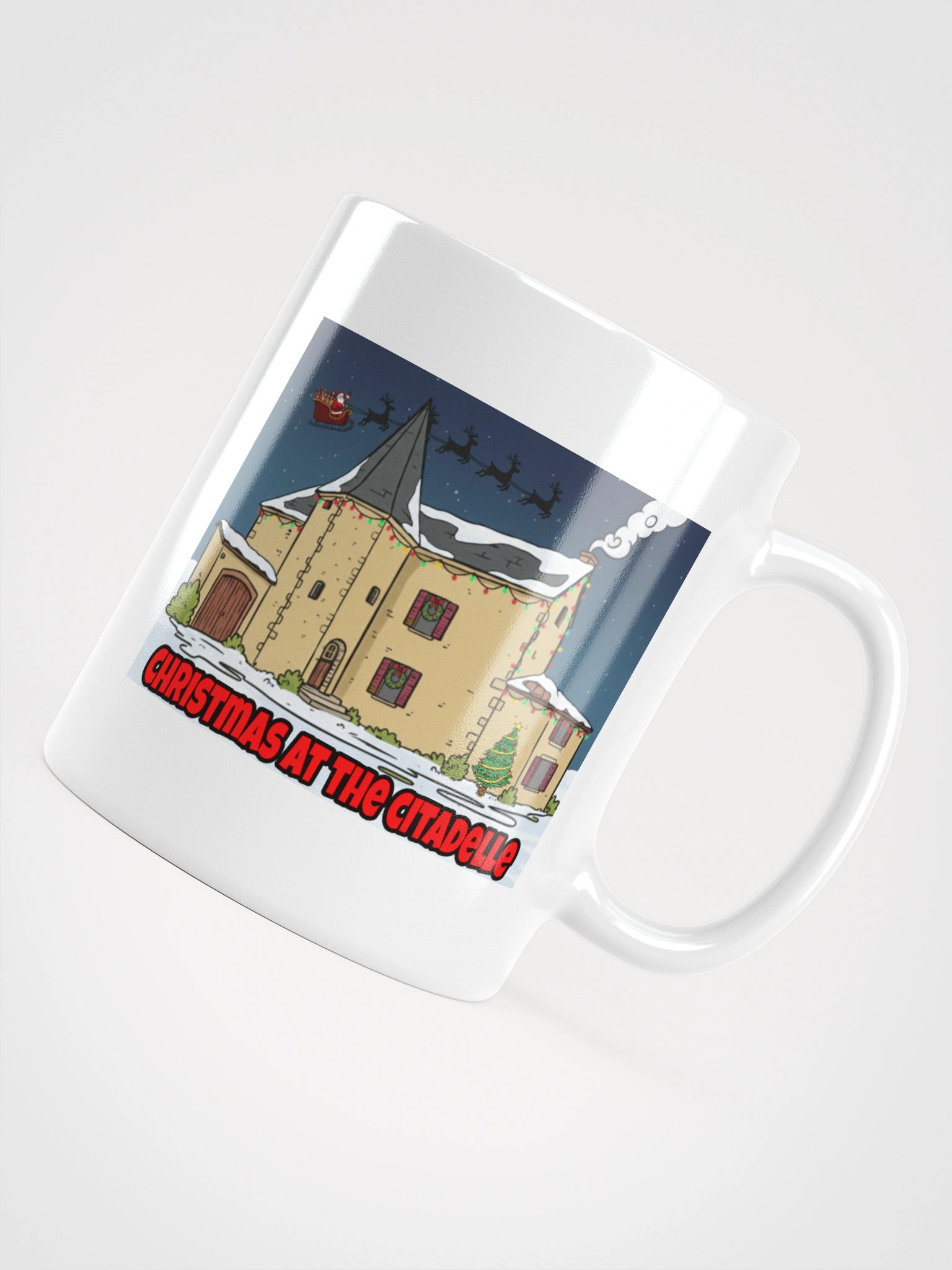 White Glossy Mug with Christmas At The Citadelle product image (5)