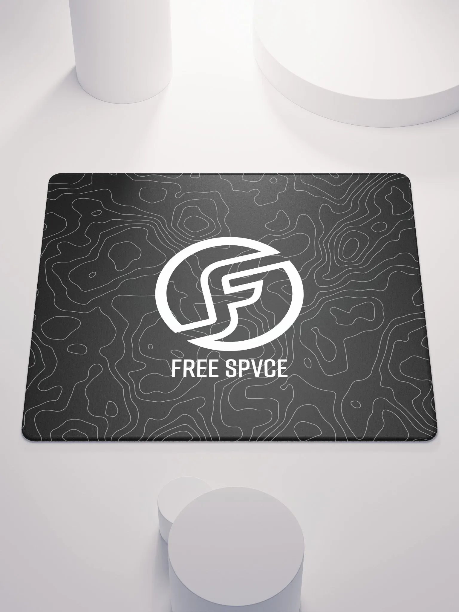 Topographic Black & Grey Mousepad product image (2)