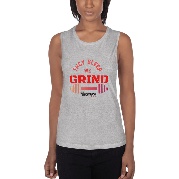 WOMEN'S FLOWY TANK: THEY SLEEP - WE GRIND product image (1)