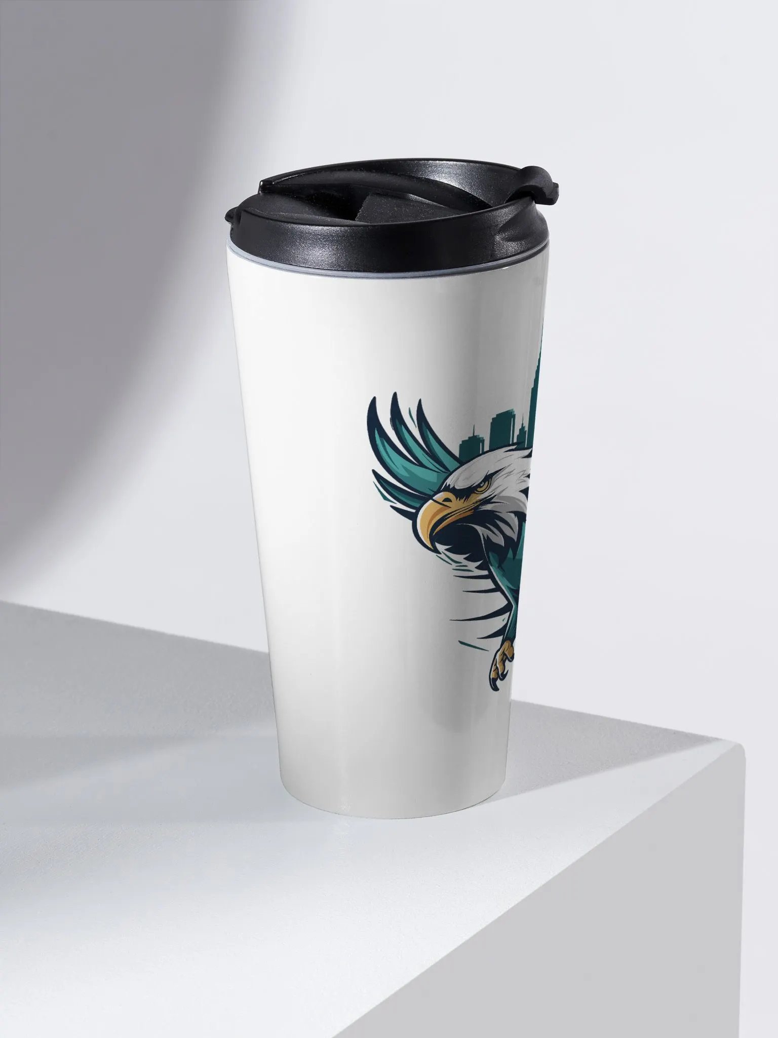 EAGLE CITYSCAPE STANLESS STEEL TRAVEL MUG product image (2)