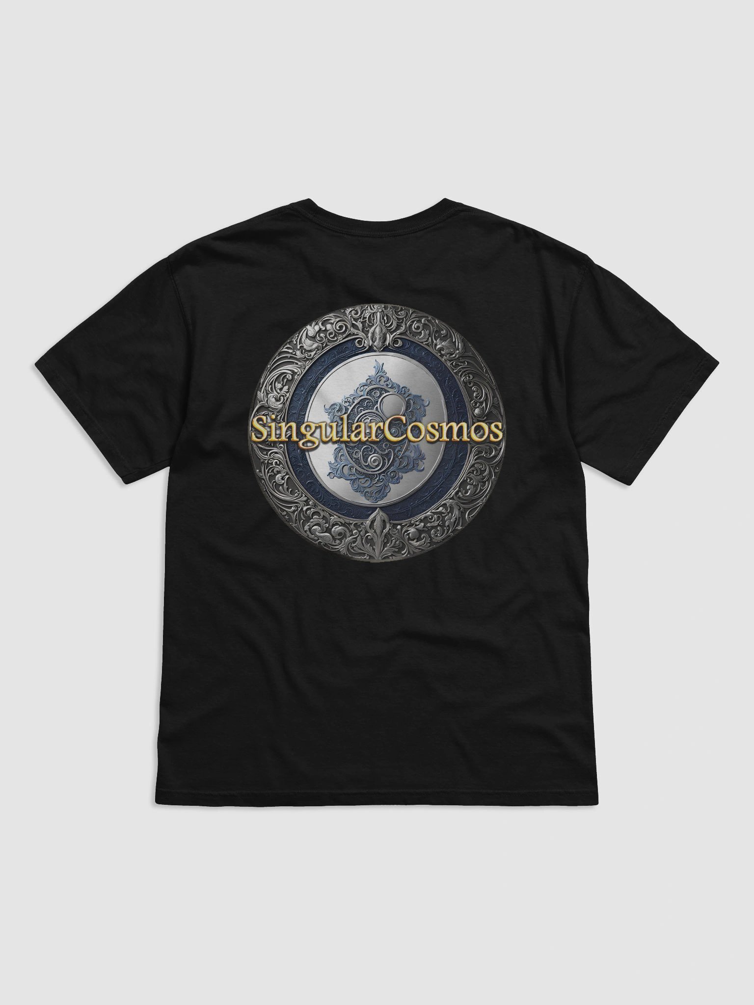 Singular Cosmos Dual Front & Back Logo Black Cotton T-Shirt product image (2)