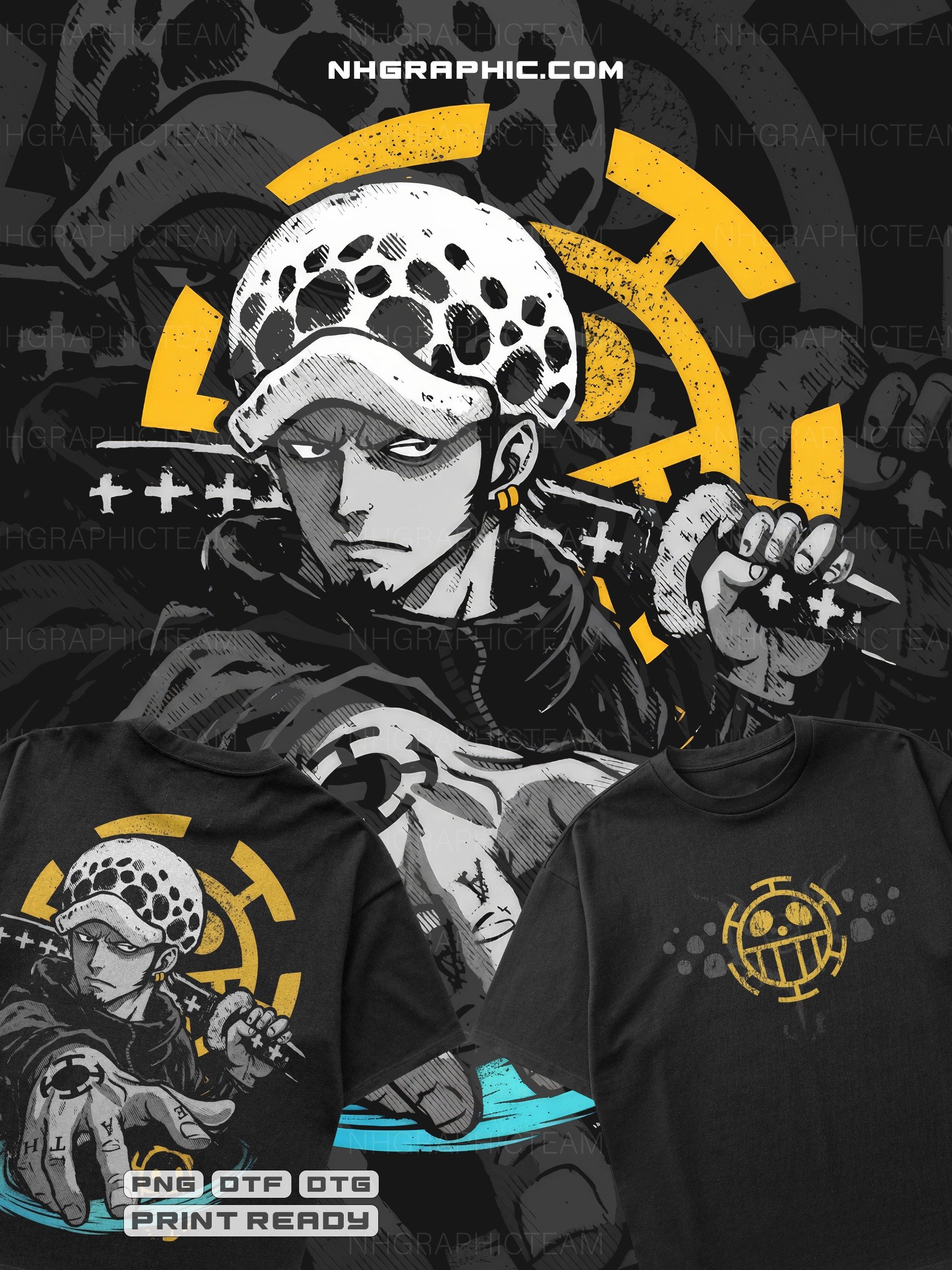 one piece t-shirt PNG designs bundle 11 back and front files product image (12)