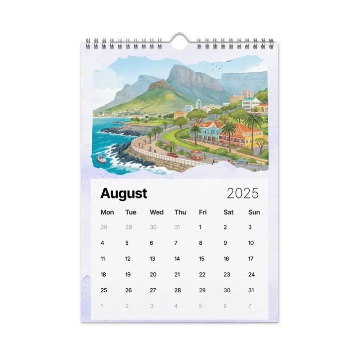 WORLD CAPITALS WATERCOLOR WALL CALENDAR 2025 product image (2)