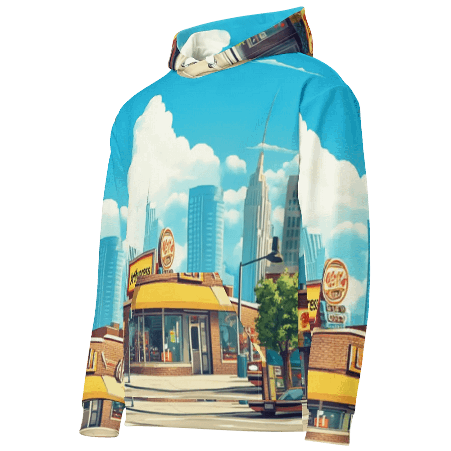 Cityscape Dreams Hoodie All-Over Printed Premium Unisex Hoodie product image (11)