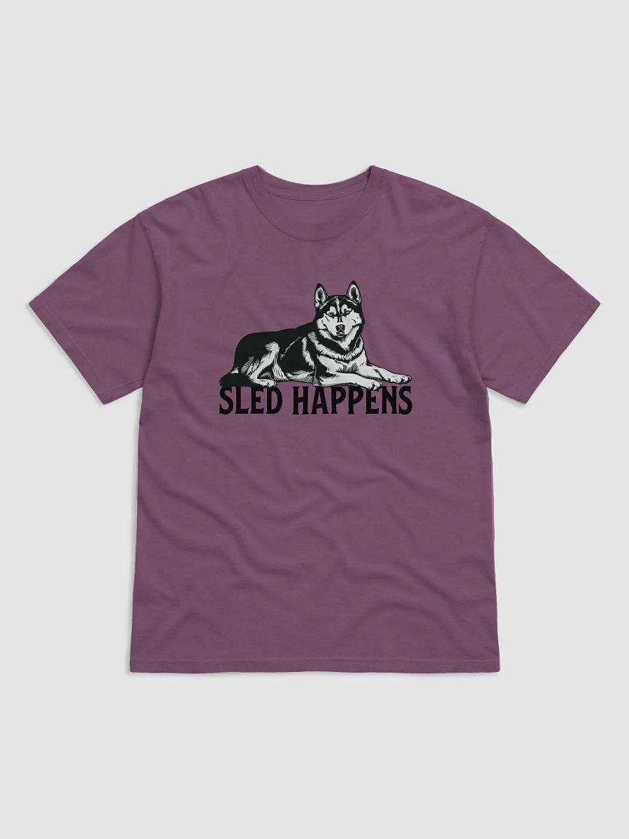 Sled Happens T-Shirt of a Siberian Husky | Funny T-Shirt for Siberian Husky Owners product image (9)