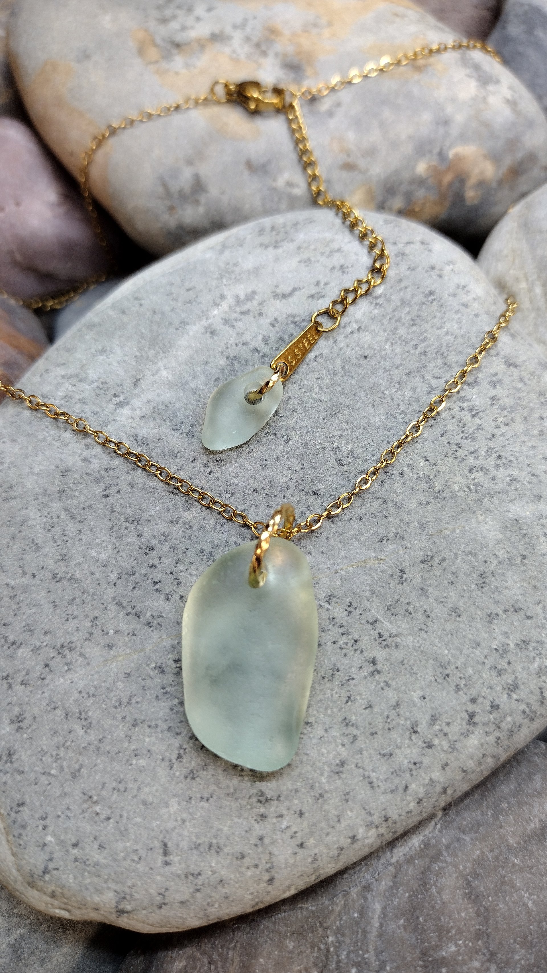 Sea glass necklace product image (1)