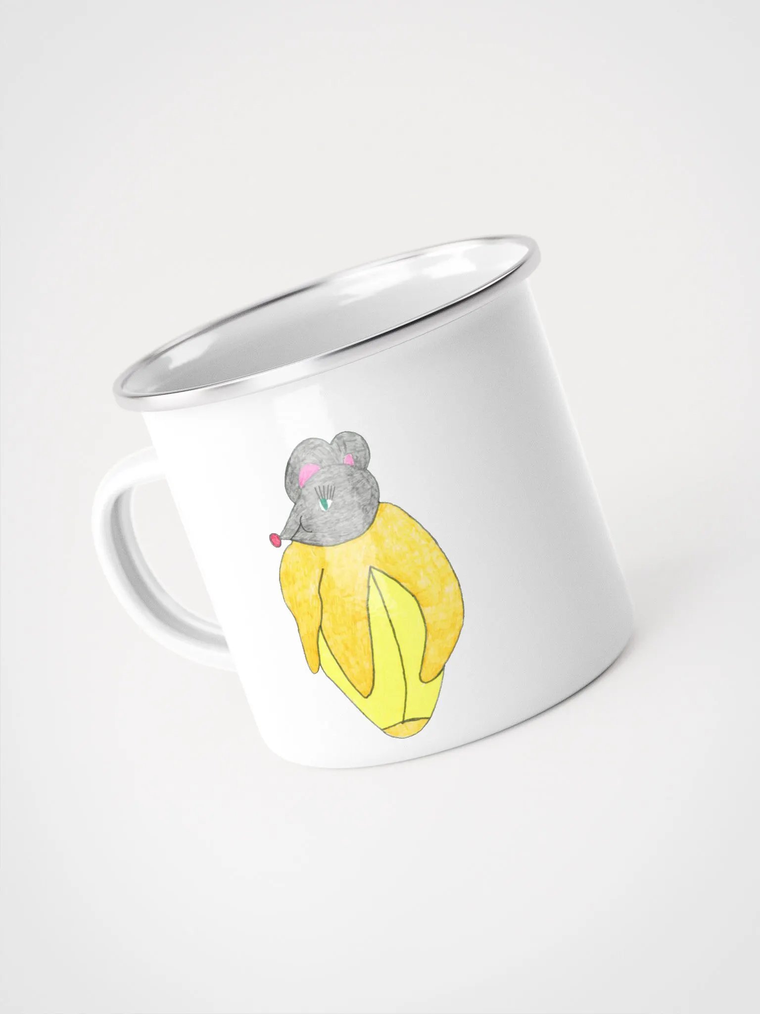 Banana mouse enamel mug product image (1)