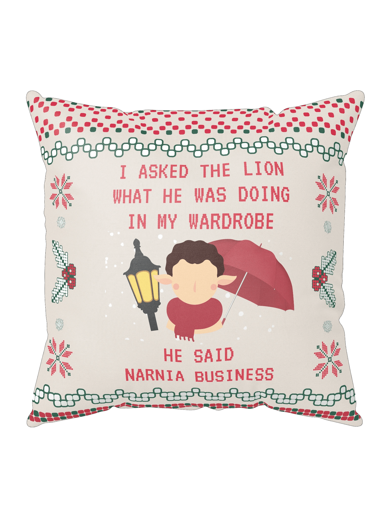 Narnia Pun Christmas Pillow product image (1)