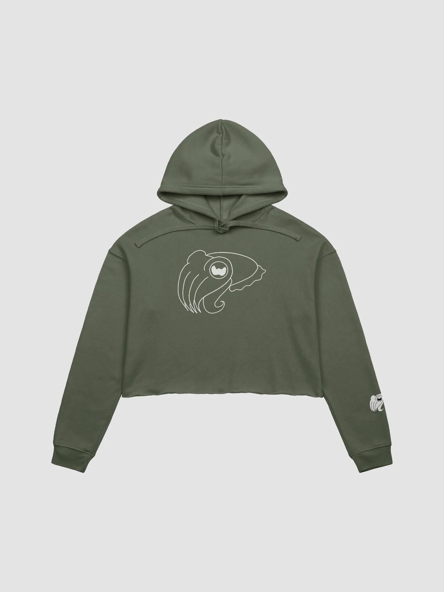 Outline Cuttlefish Crop Hoodie product image (5)