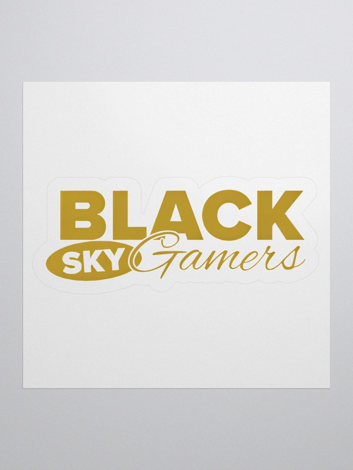 Golden BlackSkyGamers Lettering Kiss Cut Stickers product image (1)