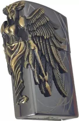 Alkey Angel Design Refillable Cigarette Windproof Pocket Lighter product image (2)