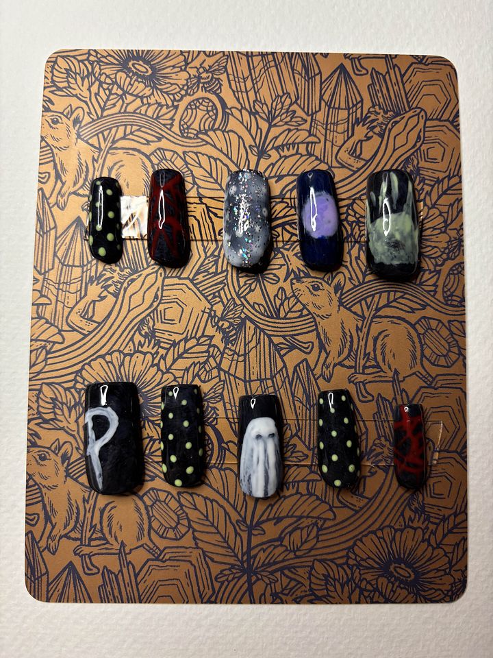 Handpainted 'Ghost Hunter' Press On Nails product image (1)