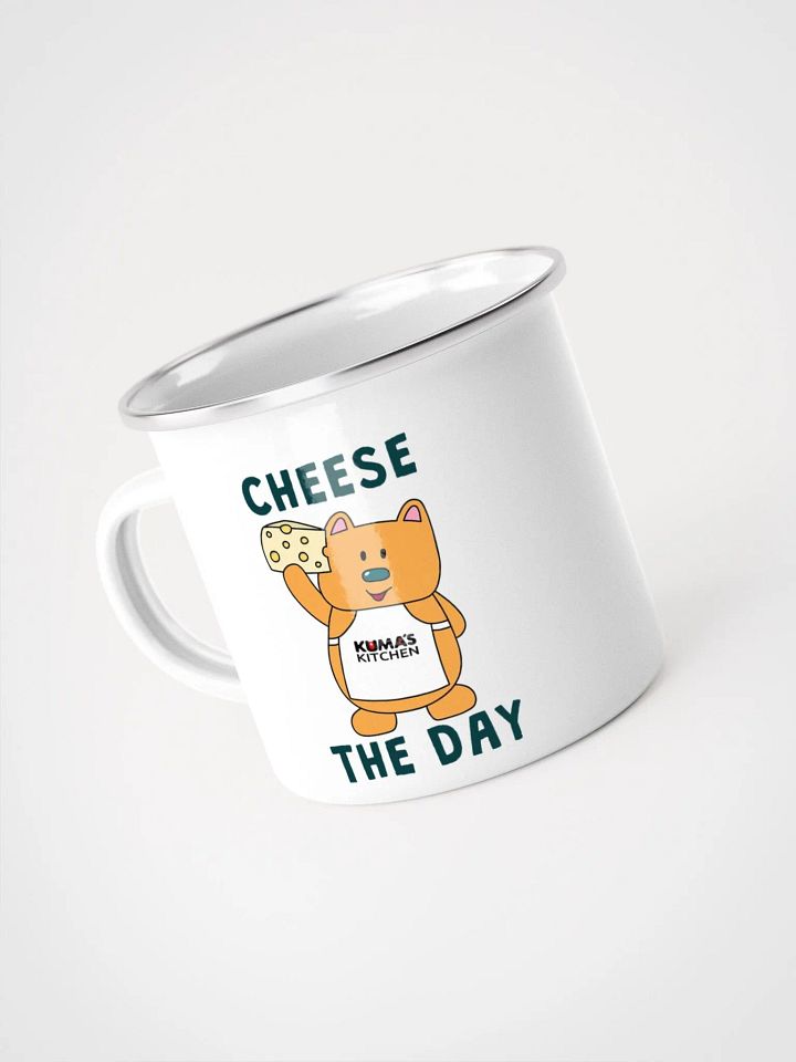 Cheese the Day Enamel Mug product image (1)