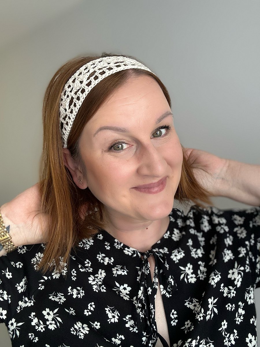 Lace Crochet Headband PDF Pattern eBook - Rose Headband/ Hairtie product image (6)