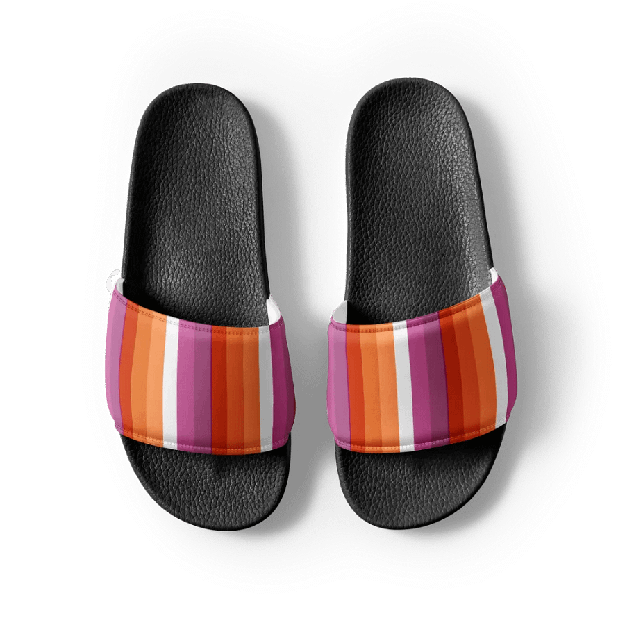 Pink And Orange Stripe Men's Shoe product image (7)