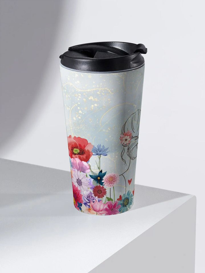 Girl with flowers Travel Mug product image (2)