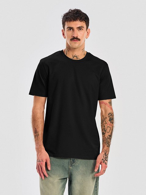 Photo showing Stanley/Stella Unisex Organic Ribbed Neck T-Shirt