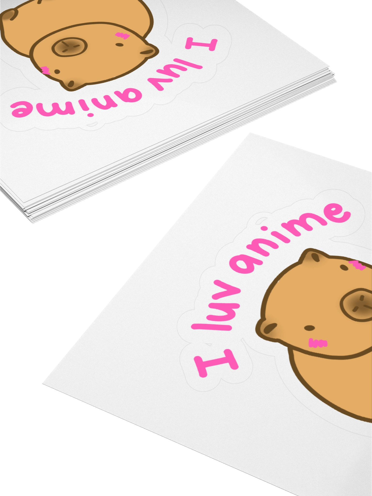 I luv anime Capybara - Kiss Cut Sticker product image (4)