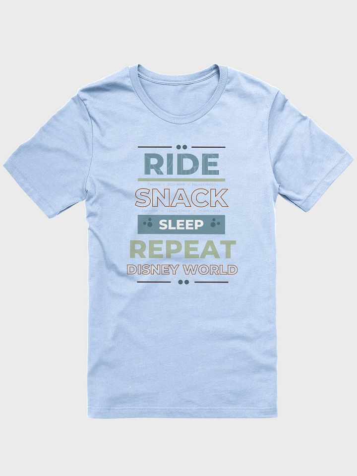 Disney Magical World Ride, Snack, Sleep, Repeat Light Colored Tee product image (1)