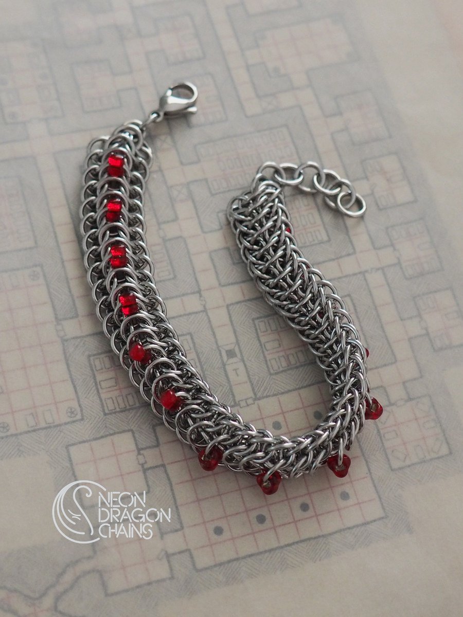 Infernal Dragonback Bracelet / Halloween OOAK product image (1)