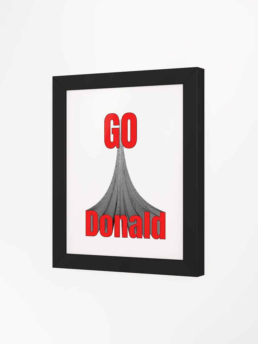 GO DONALD. Vibrant Ayous Wood Framed Poster product image (18)