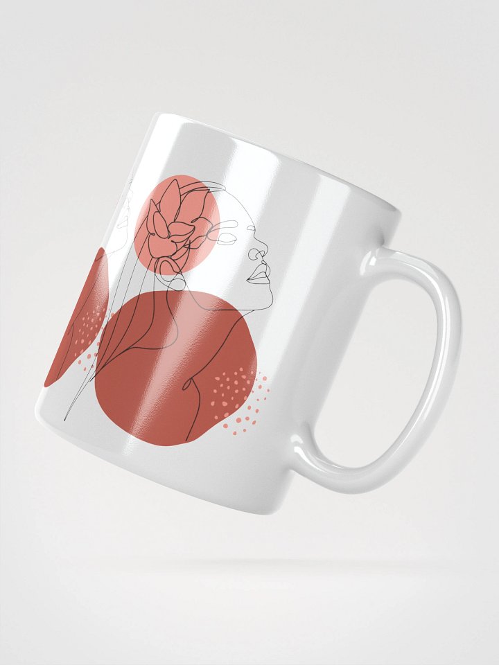 Mug Blanc Equilibre Femme - Rouge Brique - Elan de Vie - Idée Cadeau Raffiné product image (2)