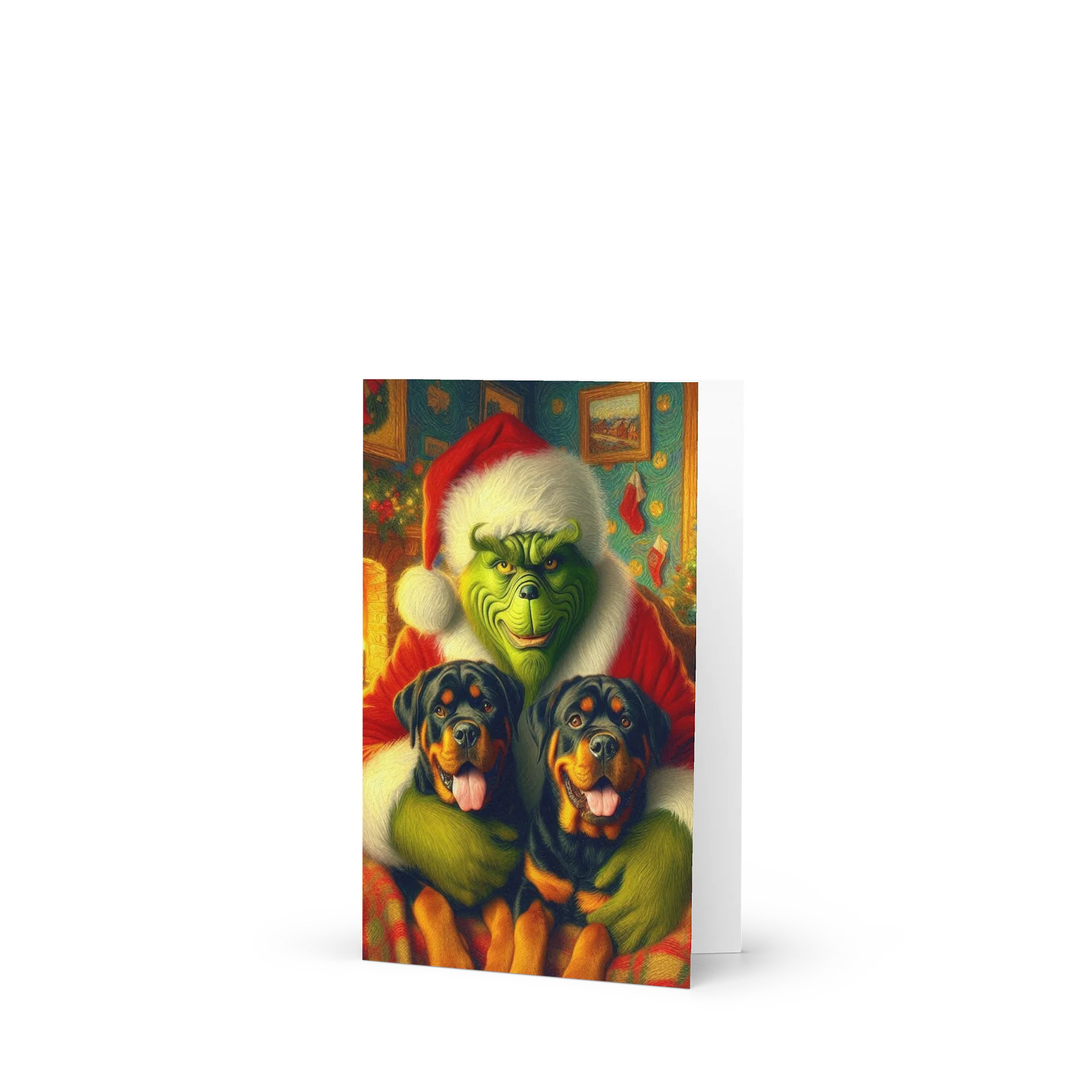 Rottweilers & Grinch Holiday Greeting Card product image (1)