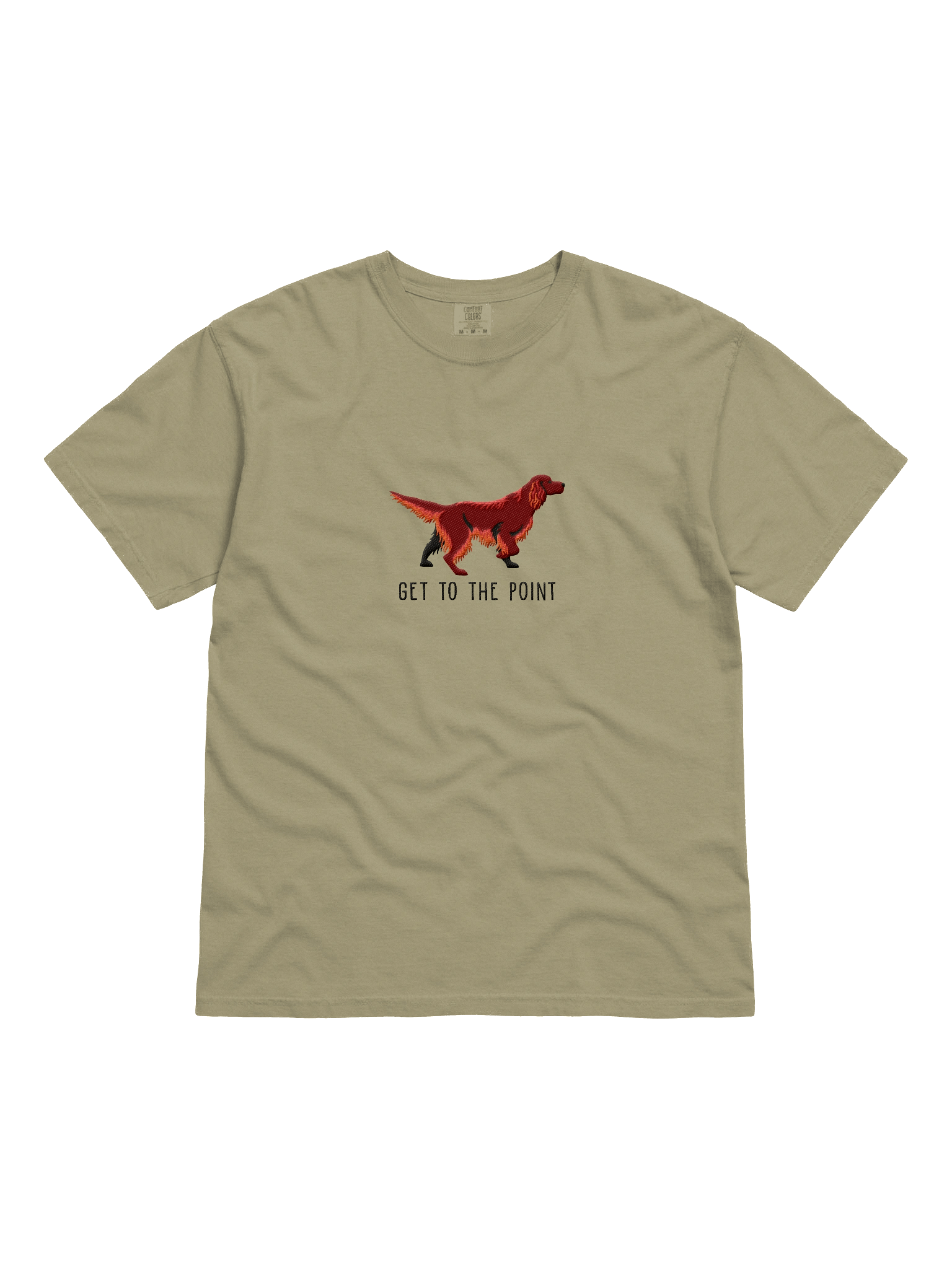 Get to the Point T-Shirt(Embroidered) of an Irish Setter product image (1)