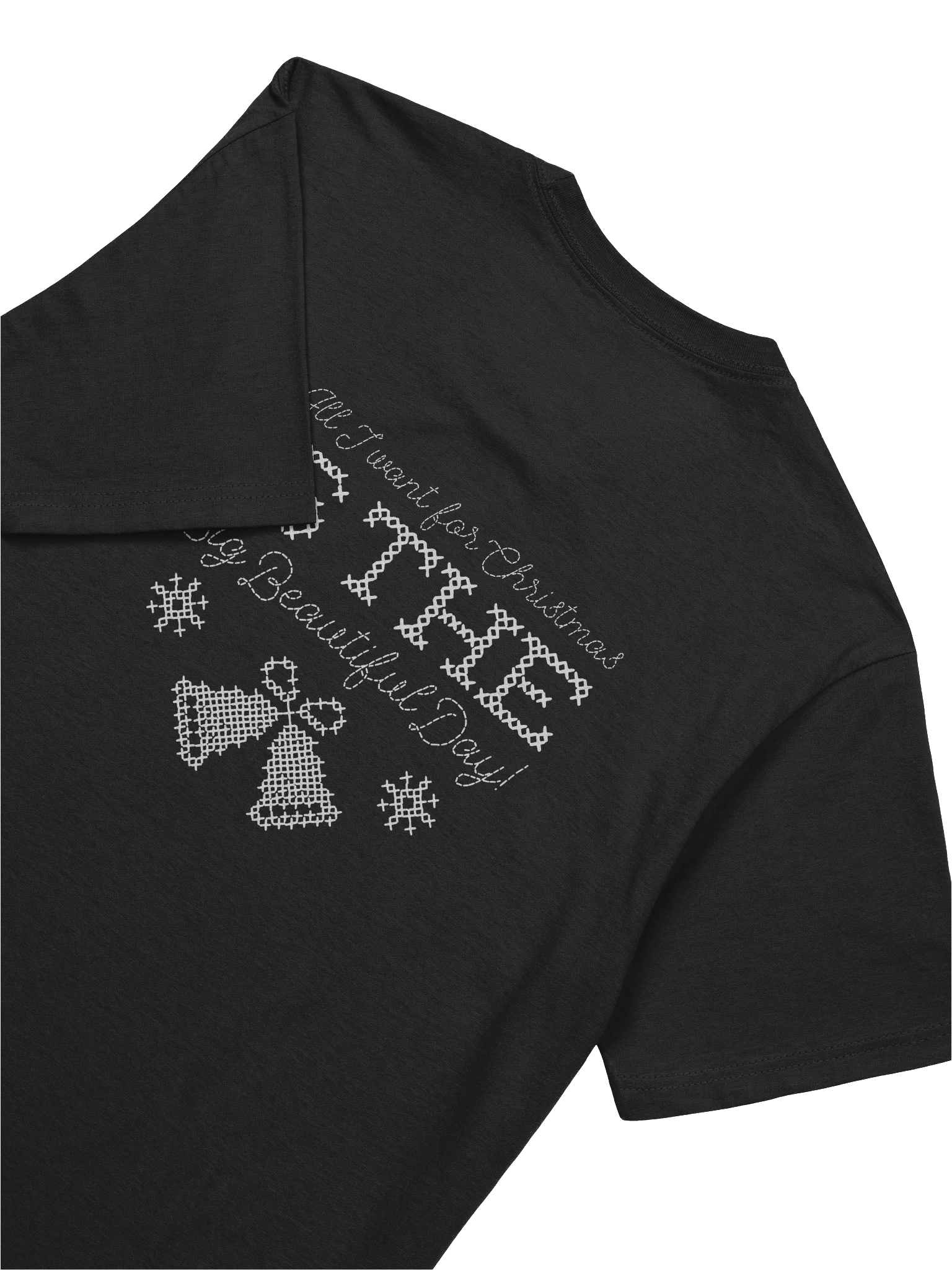 All I Want For Christmas Cross-Stitch Tee | Next Level product image (7)