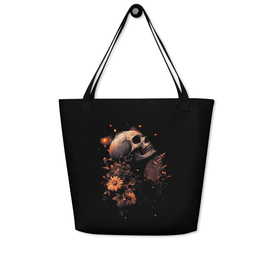 Floral Skull Fire (Large tote bag) product image (4)