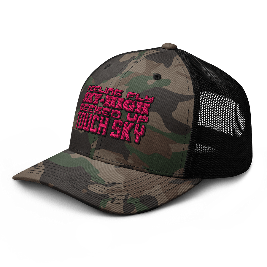 Sky-High Camo Trucker Hat product image (4)