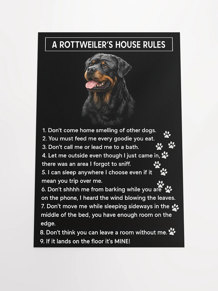 Rottweiler's House Rules Poster product image (2)