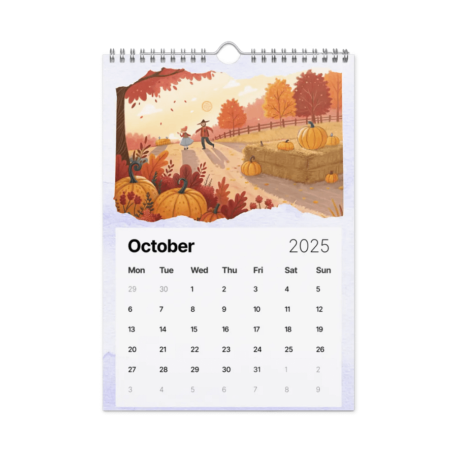 WATERCOLOR SEASONAL SCENES WALL CALENDAR 2025 product image (12)