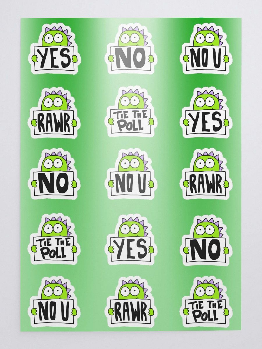 Dino Signs Sticker Sheet product image (1)