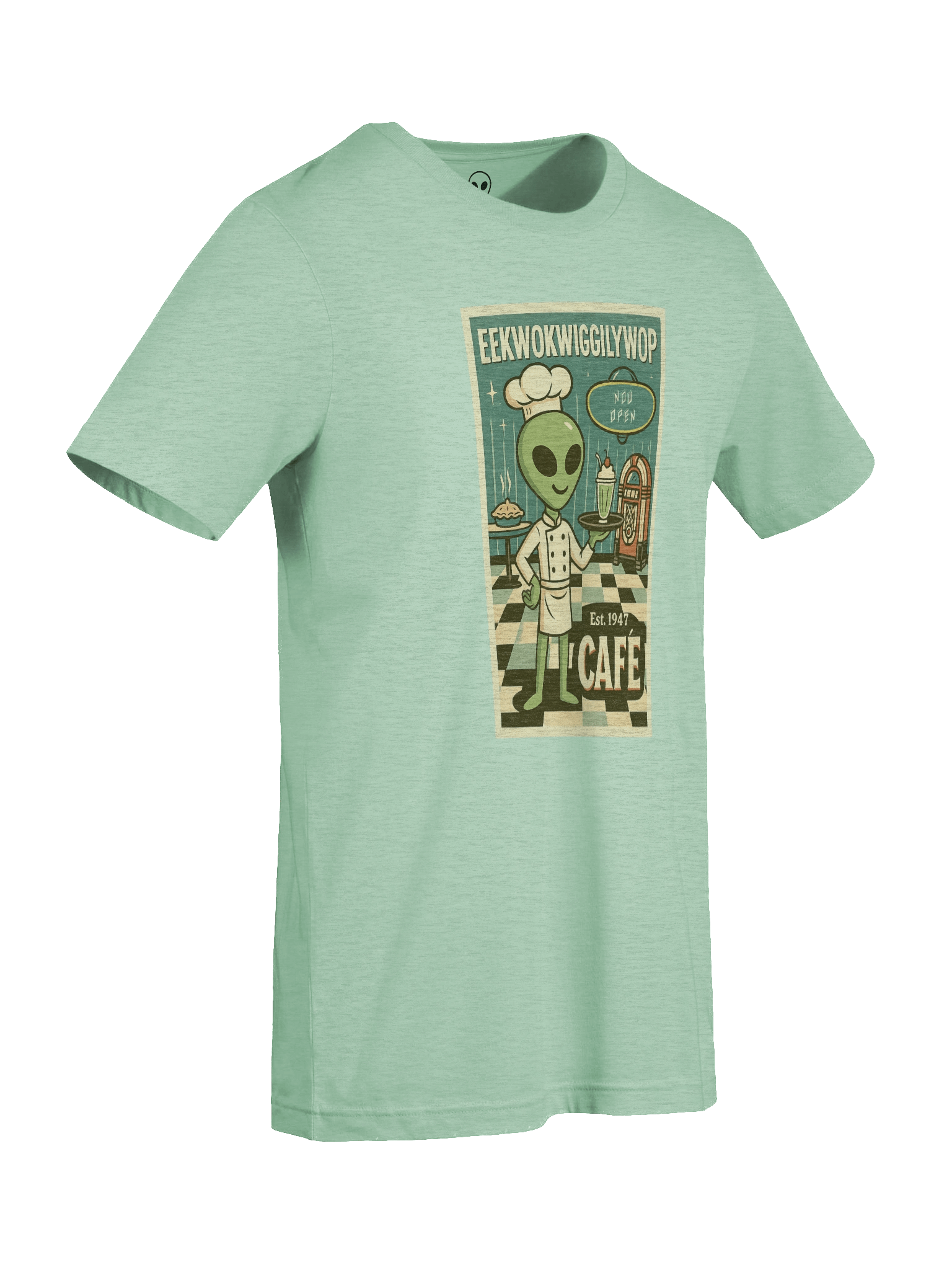 Roswell Aliens 1950's Retro Diner Poster Unisex T-Shirt product image (9)