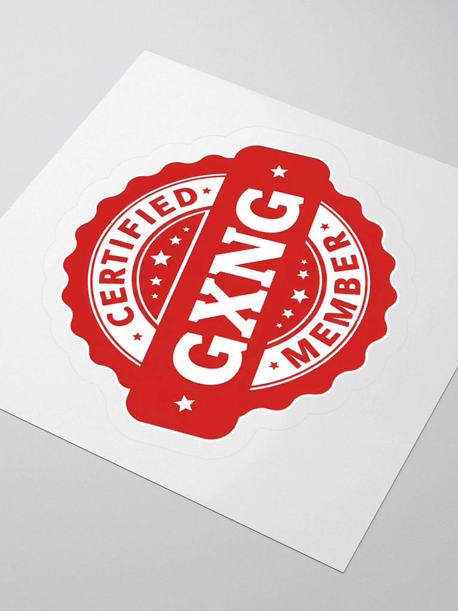 Certified GXNG Member Sticker product image (3)