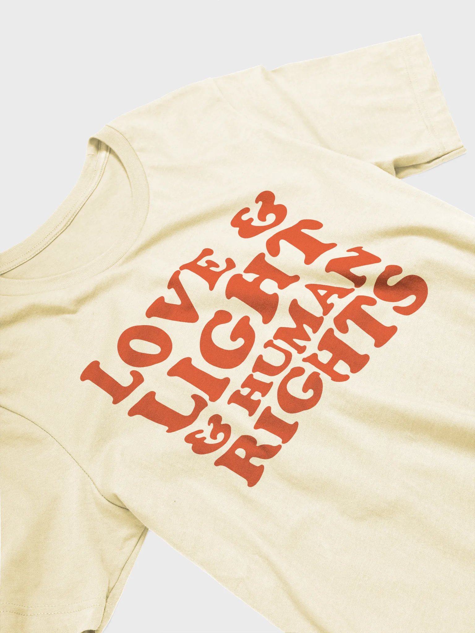 Love, Light & Human Rights Tee (Orange) product image (16)