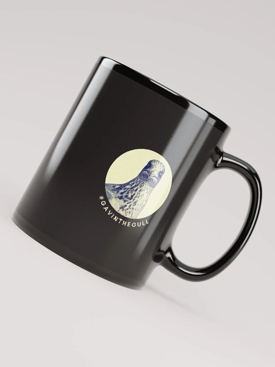 Gavin the Gull Cult Glossy Black Mug product image (8)