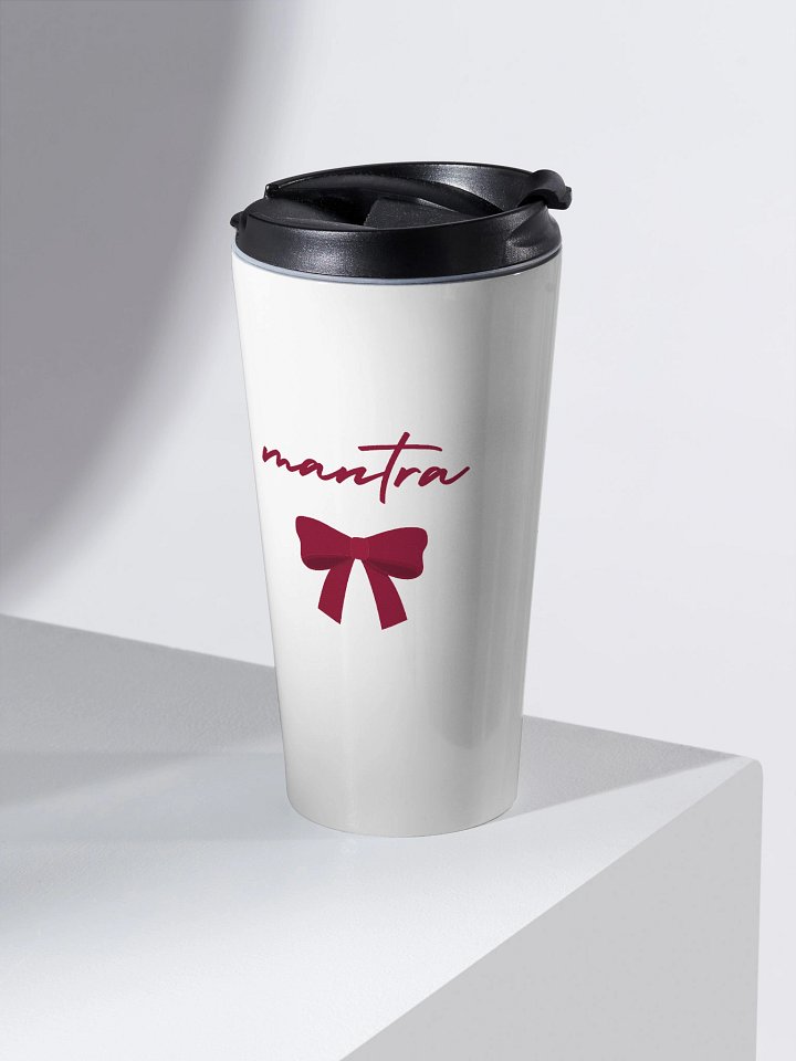 Mantra Red Bow Stainless Steel Travel Mug product image (1)