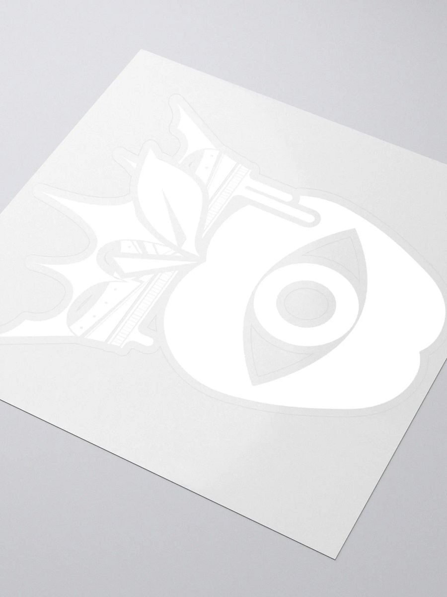 Crowned Apple LARGE (White) ✦ Kiss Cut Stickers product image (9)