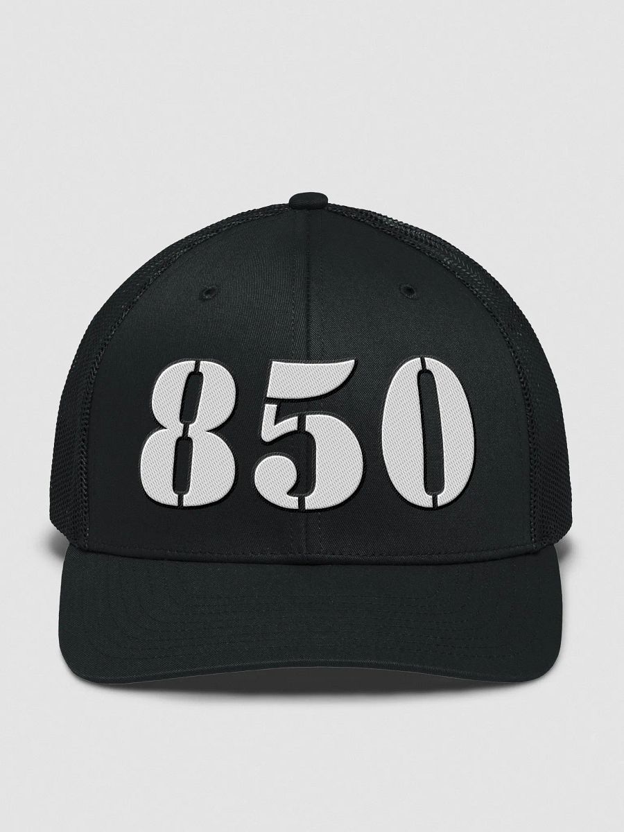 850 Destin Florida Area Code structured Trucker Snapback Hat product image (1)