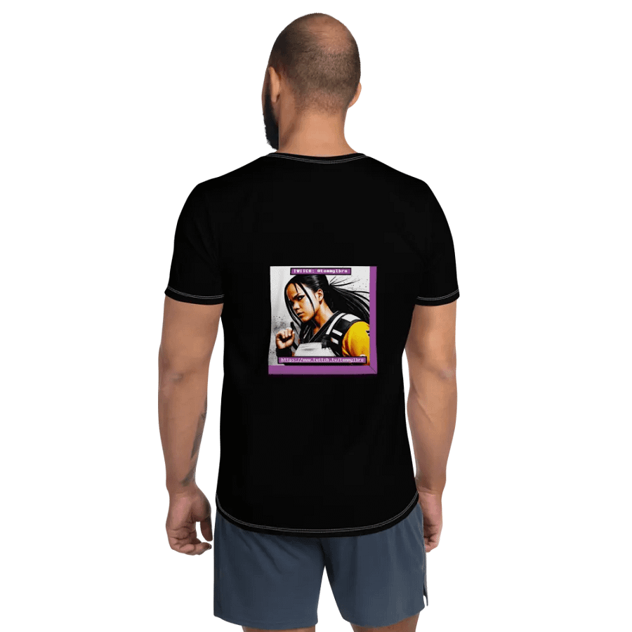 Determined Warrior All-Over Print Athletic T-Shirt product image (3)