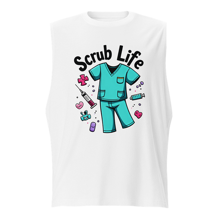 Scrub Life Playful Muscle Tank product image (1)