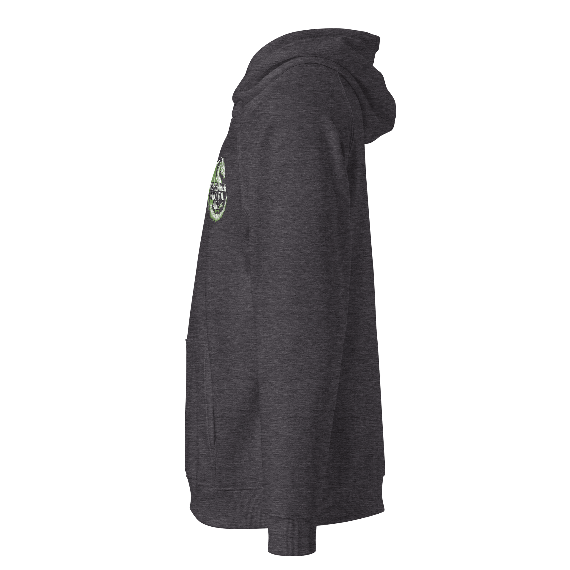 🐉 Dragon-Walkers Pullover – 100% Cotton - Embroidered Edition (White & Green) Two bloodlines. One mission. Between realms and beyond time. product image (3)