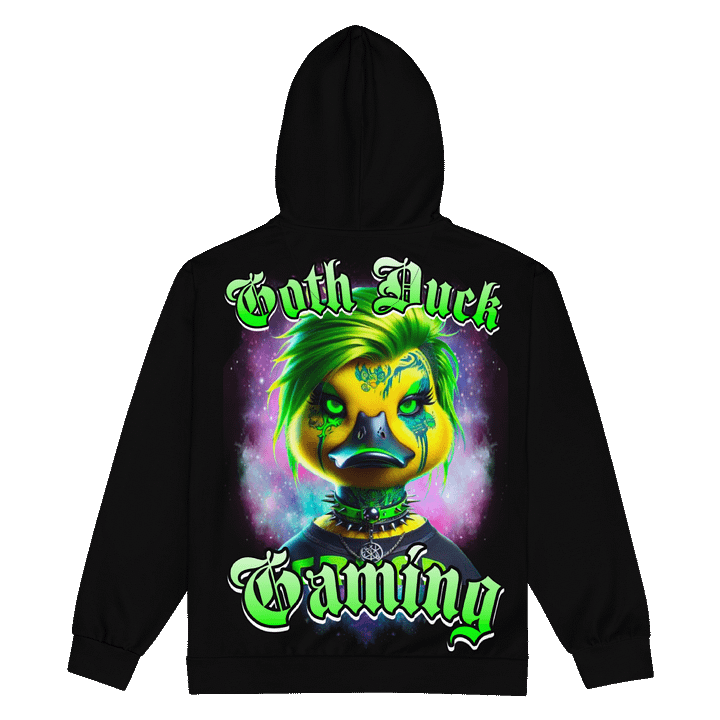 Goth Duck Gaming All-Over Hoodie product image (2)